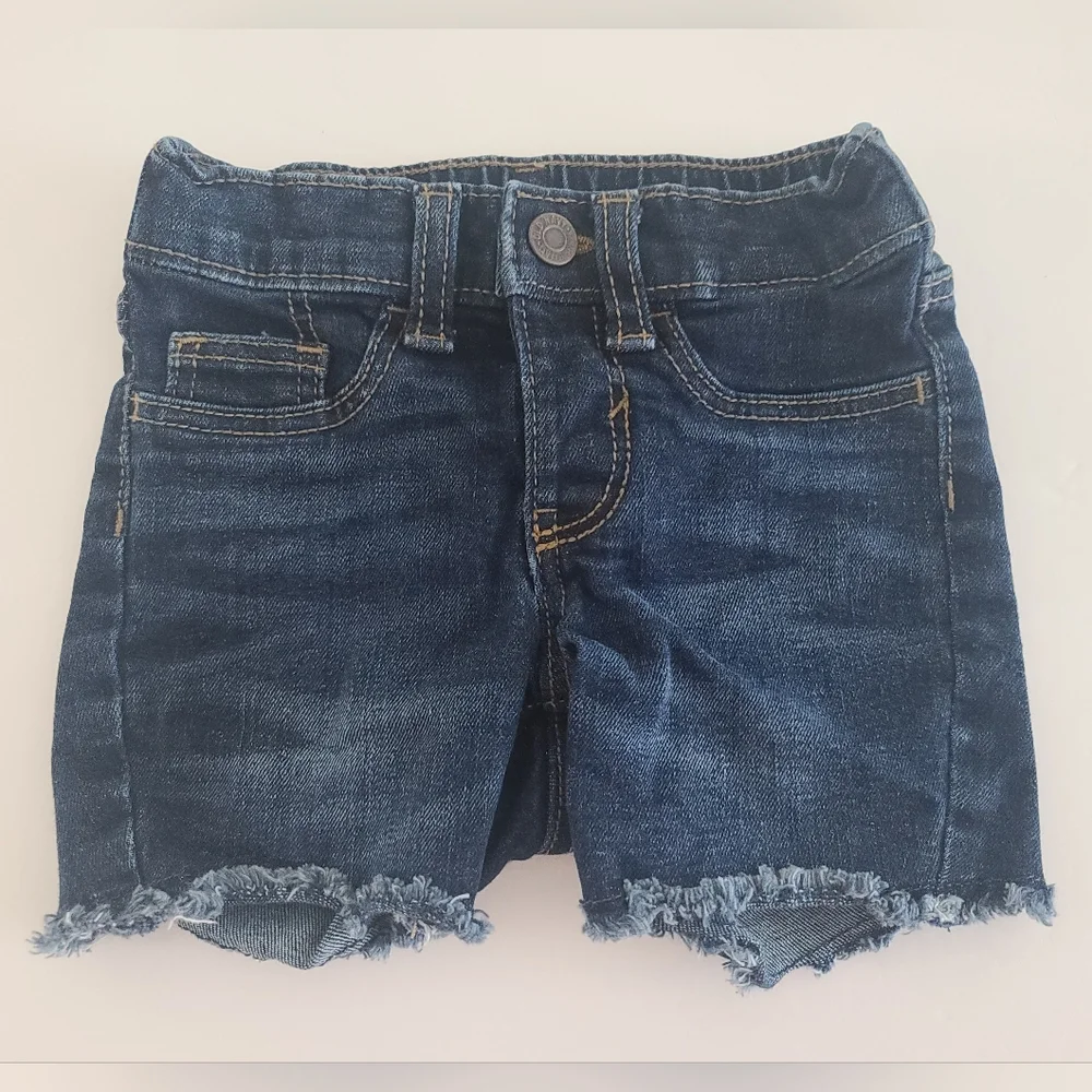 Old Navy Baby Girl Short Denim Flower Skirt Size 12 -18 Months